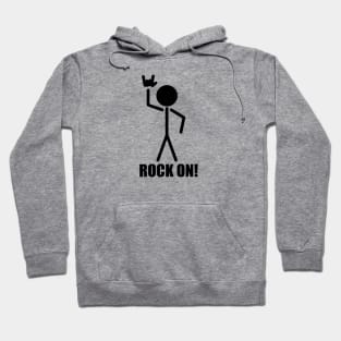 Rock on Hand Sign Stick Figure Hoodie